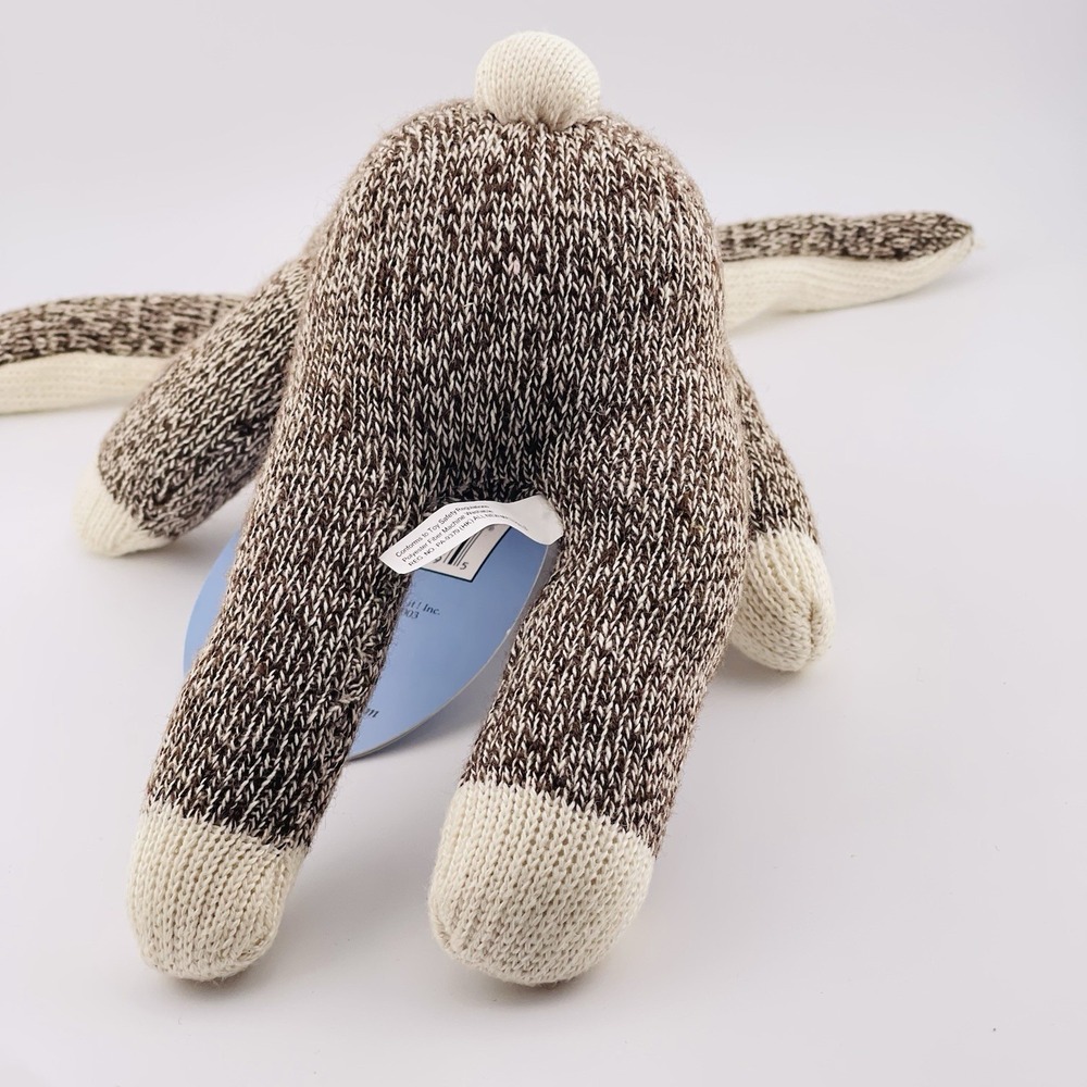 Vintage 2000 Bunny Sock Monkey Stuffed Animal Plush Think Again W/ Tags - Picture 5 of 7